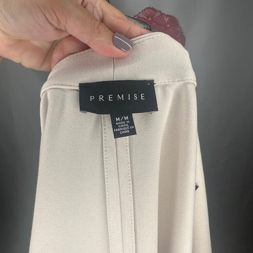 NWT Premise Suit Separates Blazer with Side Pockets Cream Size Medium - Picture 6 of 12